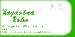 magdolna roka business card